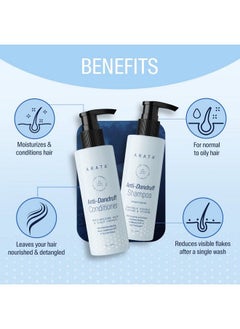 ARATA Anti Dandruff Detox Duo For Normal To Oily Hair ; Anti Dandruff Shampoo (200 Ml) And Conditioner (200 Ml) ; Removes Dandruff From The First Wash ; Conditions Hair  - Image 5