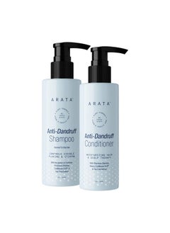 ARATA Anti Dandruff Detox Duo For Normal To Oily Hair ; Anti Dandruff Shampoo (200 Ml) And Conditioner (200 Ml) ; Removes Dandruff From The First Wash ; Conditions Hair  - Image 2