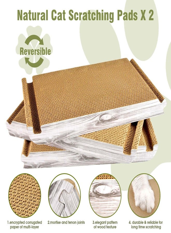 AccEncyc Foldable Triangle Cat Scratcher - 6 Usable Sides Cat Scratcher for Indoor Cats - Vertical Cat Board Pads - Image 3
