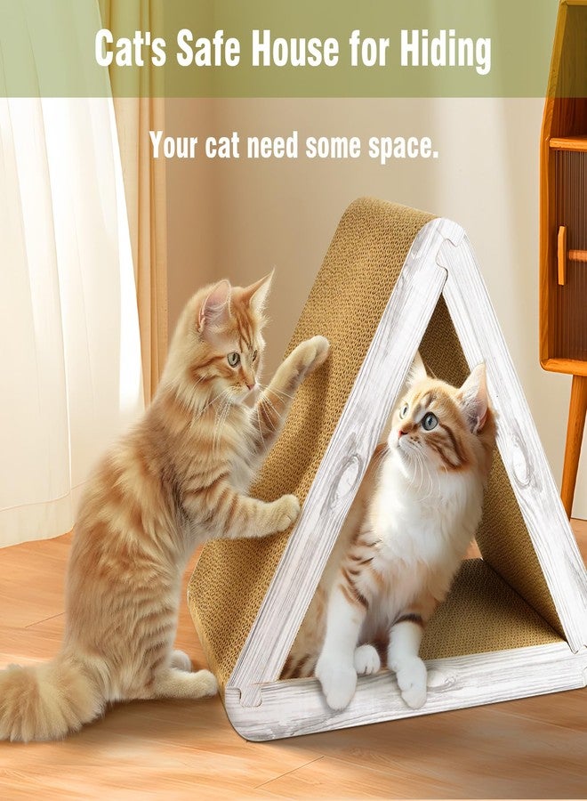 AccEncyc Foldable Triangle Cat Scratcher - 6 Usable Sides Cat Scratcher for Indoor Cats - Vertical Cat Board Pads - Image 5