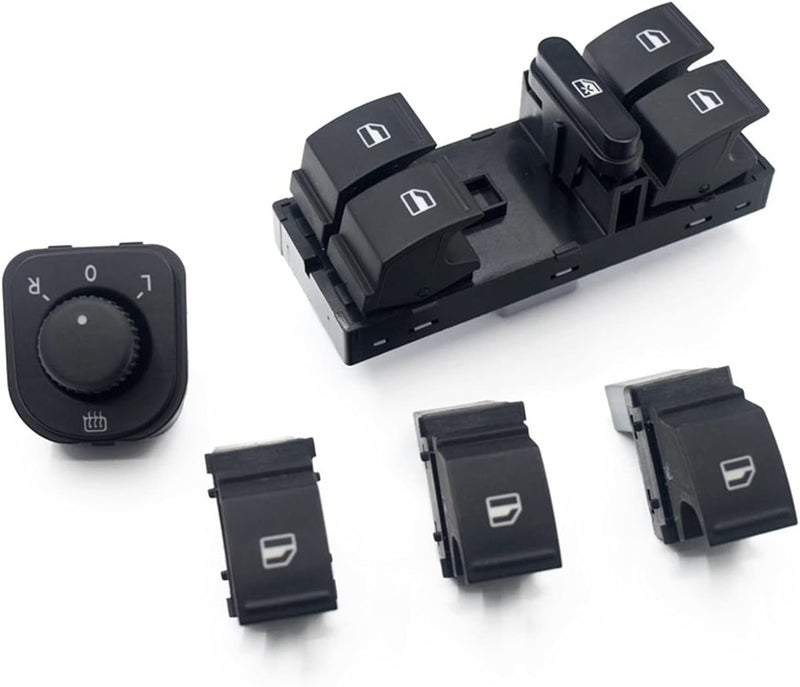 Wivplex 5PCS Power Side Mirror Switch Set for Volkswagen - Image 1