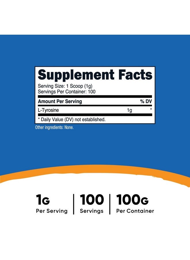 Nutricost L-Tyrosine Powder 100 Grams (100 Servings) - 1G per Serving - Image 2