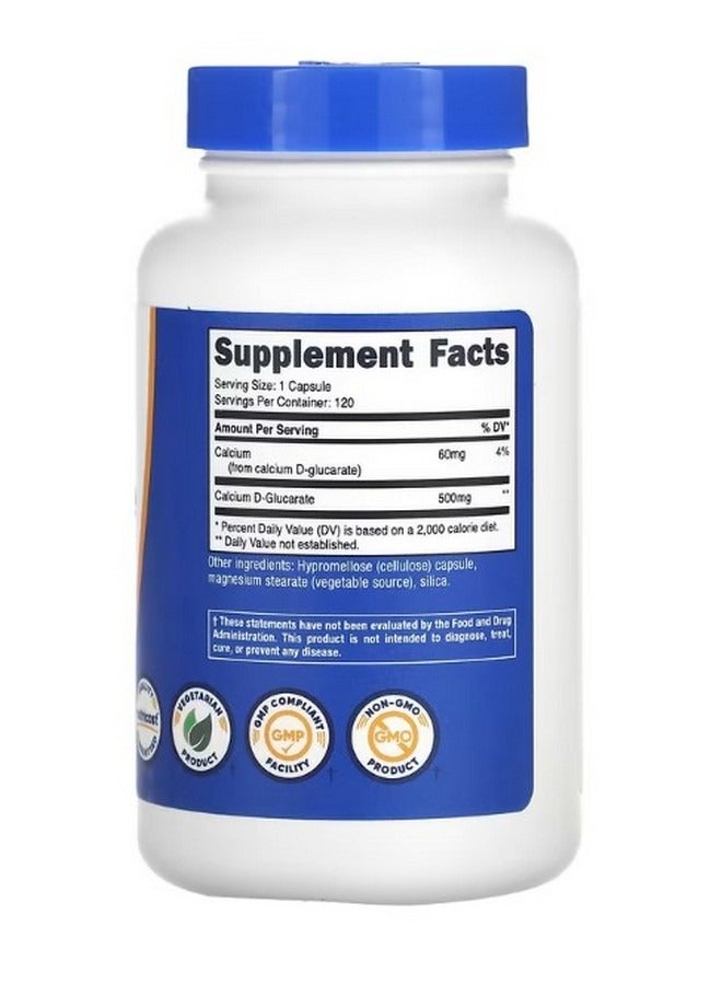 Nutricost Calcium D Glucarate 500 Mg 120 Capsules - Image 2