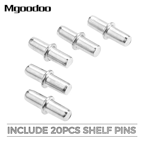 Mgoodoo 20pcs Cabinet Wardrobe Shelf Support Pins Studs Pegs Silver Tone (5mm x19mm) - Image 3