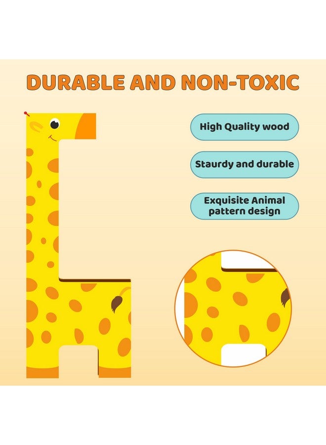 Webby Wooden Animal Puzzle Brain Teaser Learning Toy for Kids - Image 5