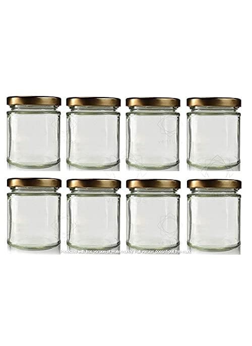 Cartvilla CARTVILLA Glass Small Containers Airtight Masala and SpicesDry Fruits Storage Jars for Refrigerator Round Shape Bottle for Kitchen Storage 200 ml Salsa  - Image 1