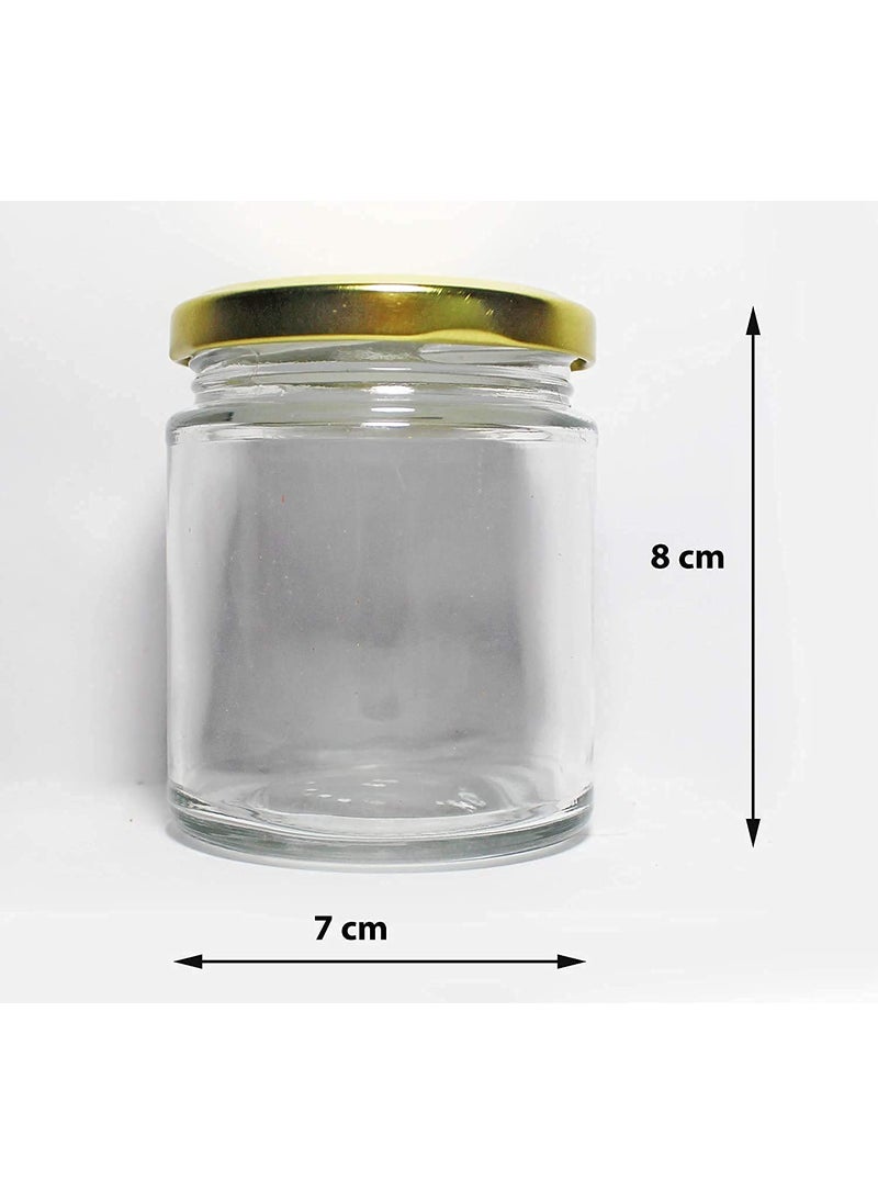 Cartvilla CARTVILLA Glass Small Containers Airtight Masala and SpicesDry Fruits Storage Jars for Refrigerator Round Shape Bottle for Kitchen Storage 200 ml Salsa  - Image 3