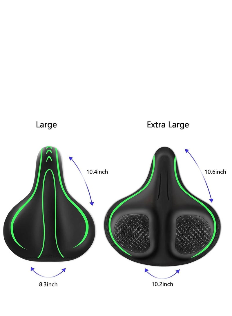Soofam Comfortable Bike Seat Cushion, Wide Bicycle Saddle Replacement Memory Foam Padded Soft Bike Cushion with Dual Shock Absorbing - Image 4