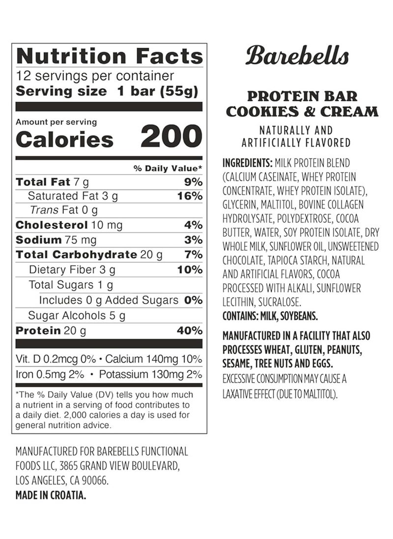 Barebells بار بروتين كوكيز وكريمة - Image 5
