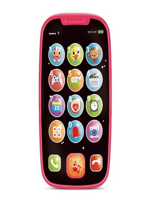 My First Smartphone - Cell Phone Baby Toy, for Toddlers and Young Children - 15 Unique Buttons and Functions, Musical Melodies, Animal Sounds and Number Learning - for 1-Year-Old Kids and Older