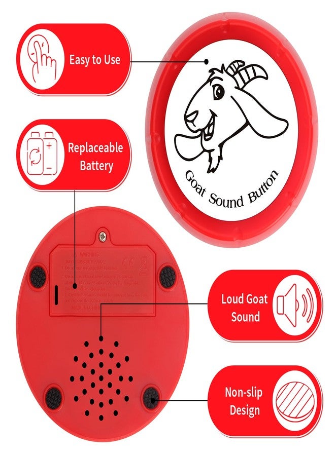 COZYMATE Shrieking Goat Desk Toy Button for Men Women Funny Buttons with Goat Sound Prank White Elephant Gag Gifts for Office (Red, 1P) - Image 5