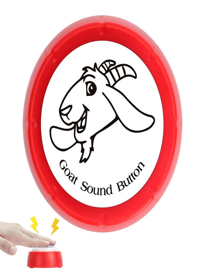 COZYMATE Shrieking Goat Desk Toy Button for Men Women Funny Buttons with Goat Sound Prank White Elephant Gag Gifts for Office (Red, 1P) - Image 1