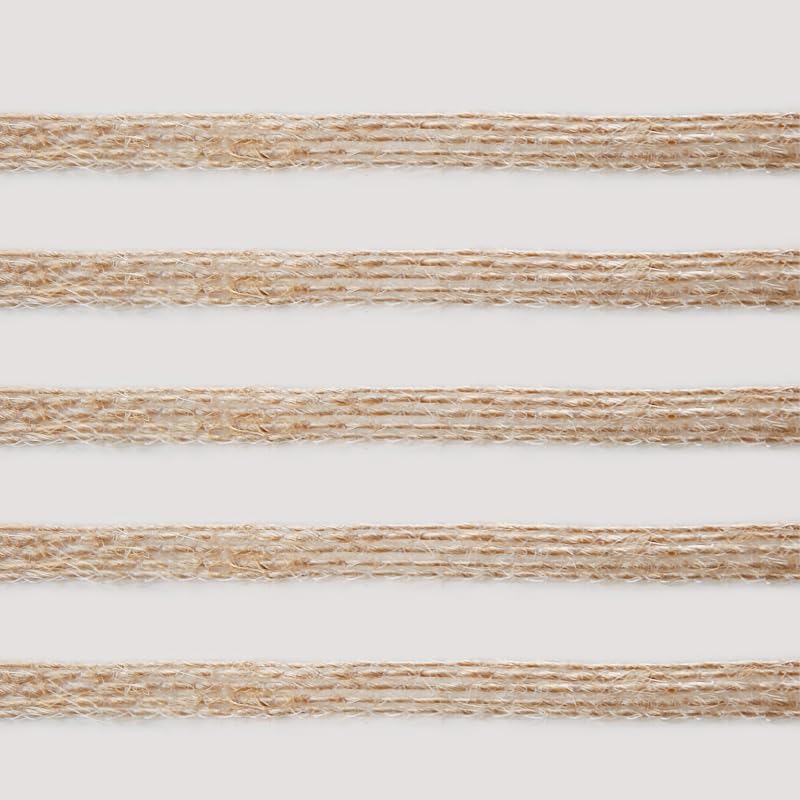 UBCGOTT 6 Rolls Burlap Ribbon Natural Burlap Fabric Ribbon 1/4 inches Tan Jute Linen Ribbon Rolls for Gift Wrapping Bows Making,DIY Crafts,Party Decoration - Image 3