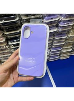 For Iphone16 Liquid Silicone Phone Case For Iphone 16Pro Max/16Pro Full Covering Drop-Resistant Protective Case-Color:Elegant Purple [with Logo]]-Applicable Model:For Iphone16 [sealed Packaging]