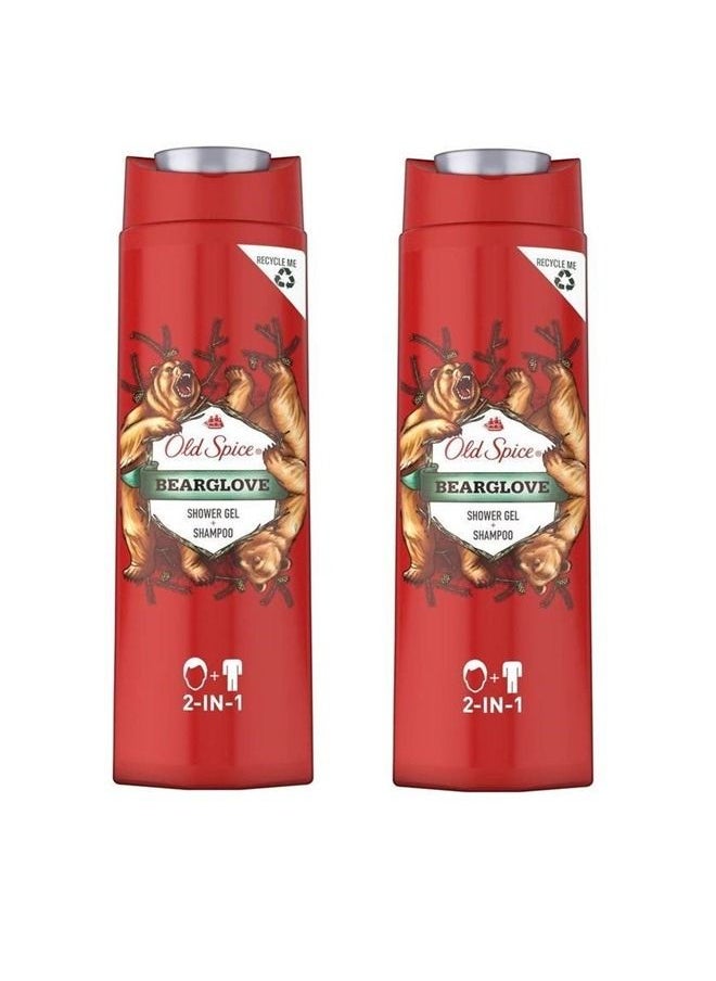 Old Spice - Bearglove Shower Gel and Shampoo 400ml Pack of 2 - Image 1