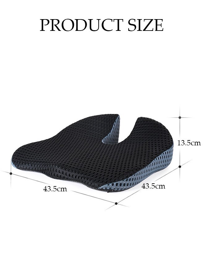 DUNISO Seat Cushion，Memory Foam Office Non Slip Chair Cushion,Multi Functional Waist Protection Cushion,Moisture Absorption and Breathability，Available in All Seasons，for Office、Car,Relief Back、Hip、Sciatica Pain,44*44*14CM  - Image 2