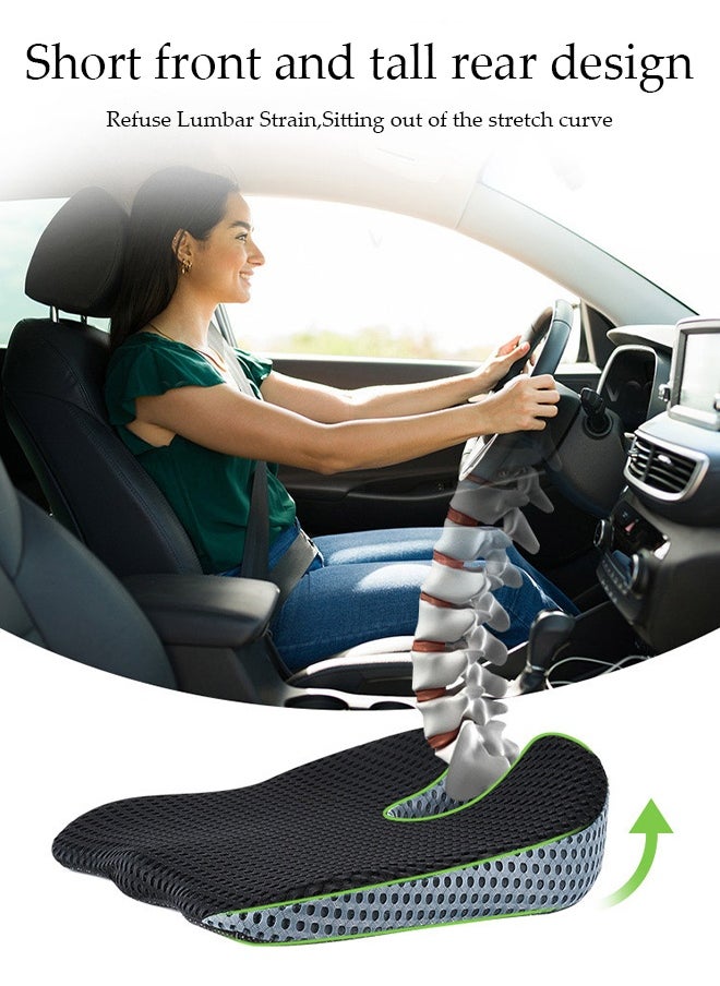 DUNISO Seat Cushion，Memory Foam Office Non Slip Chair Cushion,Multi Functional Waist Protection Cushion,Moisture Absorption and Breathability，Available in All Seasons，for Office、Car,Relief Back、Hip、Sciatica Pain,44*44*14CM  - Image 3