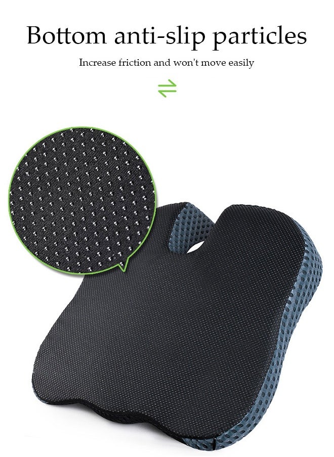 DUNISO - Seat Cushion，Memory Foam Office Non Slip Chair Cushion,Multi Functional Waist Protection Cushion,Moisture Absorption and Breathability，Available in All Seasons，for Office、Car,Relief Back、Hip、Sciatica Pain,44*44*14CM - Image 1