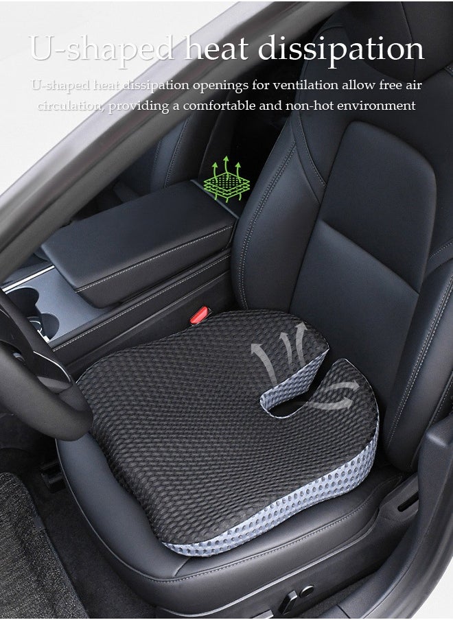 DUNISO - Seat Cushion，Memory Foam Office Non Slip Chair Cushion,Multi Functional Waist Protection Cushion,Moisture Absorption and Breathability，Available in All Seasons，for Office、Car,Relief Back、Hip、Sciatica Pain,44*44*14CM - Image 1