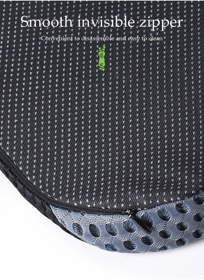 DUNISO - Seat Cushion，Memory Foam Office Non Slip Chair Cushion,Multi Functional Waist Protection Cushion,Moisture Absorption and Breathability，Available in All Seasons，for Office、Car,Relief Back、Hip、Sciatica Pain,44*44*14CM - Image 1