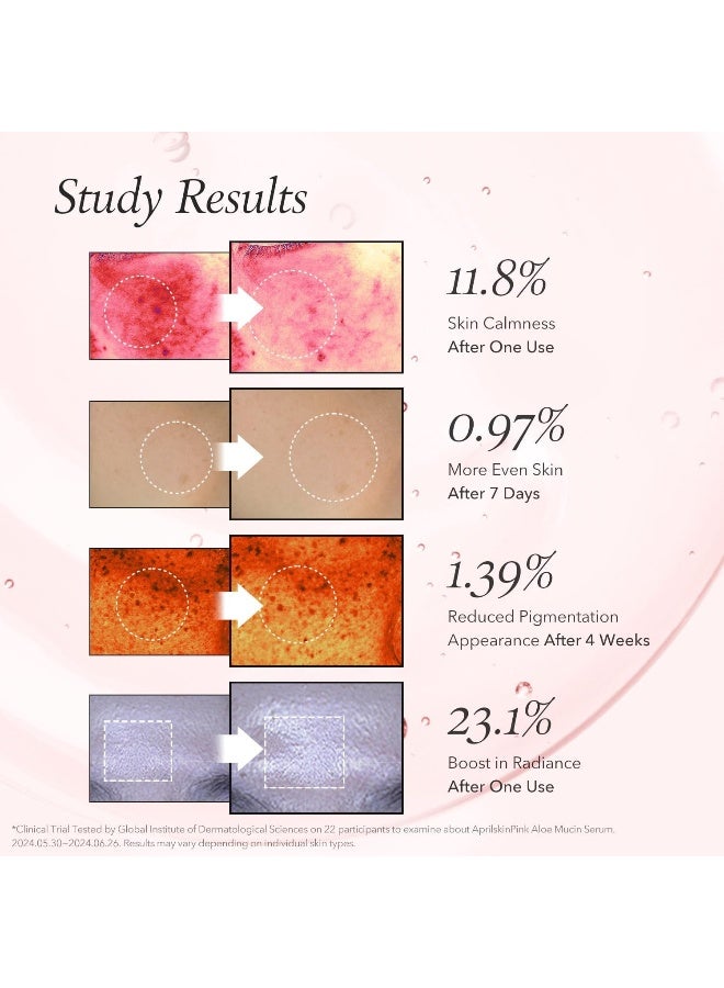 APRILSKIN April Skin Pink Aloe Mucin Serum Hydrating Glow Booster Niacinamide Brightening 30ml - Image 4