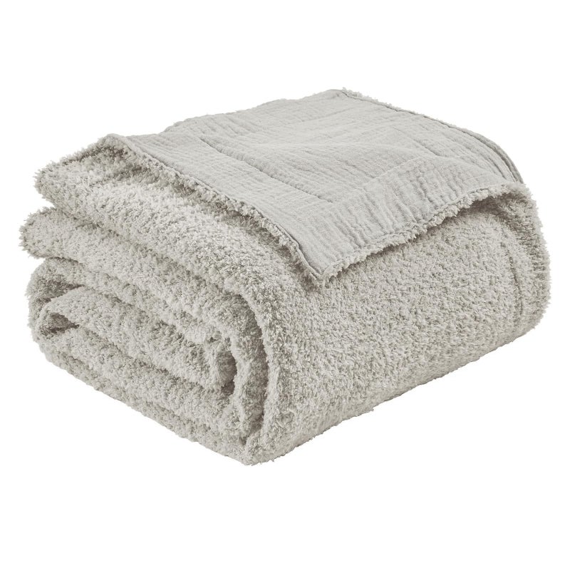 يمي Emme Muslin Cotton Fleece رمي بطانية عكسية - 50 ""*60 " - Image 3