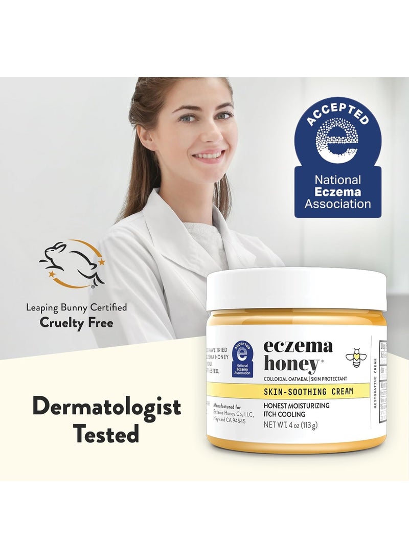 ECZEMA HONEY كريم عسل الإكزيما الأصلي المهدئ للبشرة - علاج عضوي للإكزيما في اليدين والجسم - لوشن العسل الطبيعي للبشرة الجافة والحكة والمتهيجة (4 أونصة) - Image 5