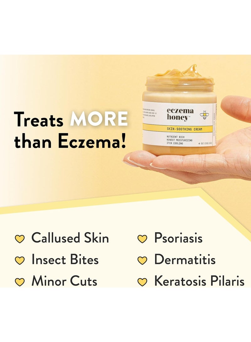 ECZEMA HONEY كريم عسل الإكزيما الأصلي المهدئ للبشرة - علاج عضوي للإكزيما في اليدين والجسم - لوشن العسل الطبيعي للبشرة الجافة والحكة والمتهيجة (4 أونصة) - Image 4