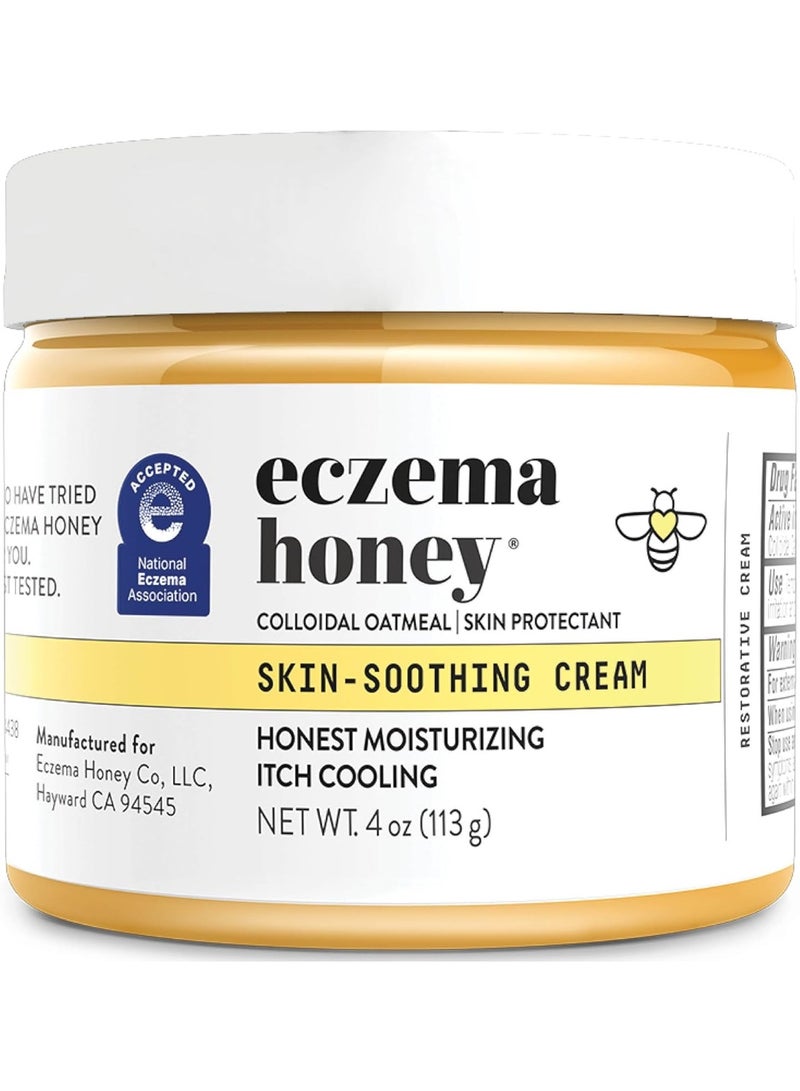 ECZEMA HONEY كريم عسل الإكزيما الأصلي المهدئ للبشرة - علاج عضوي للإكزيما في اليدين والجسم - لوشن العسل الطبيعي للبشرة الجافة والحكة والمتهيجة (4 أونصة) - Image 1