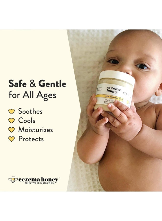 ECZEMA HONEY كريم عسل الإكزيما الأصلي المهدئ للبشرة - علاج عضوي للإكزيما في اليدين والجسم - لوشن العسل الطبيعي للبشرة الجافة والحكة والمتهيجة (4 أونصة) - Image 2