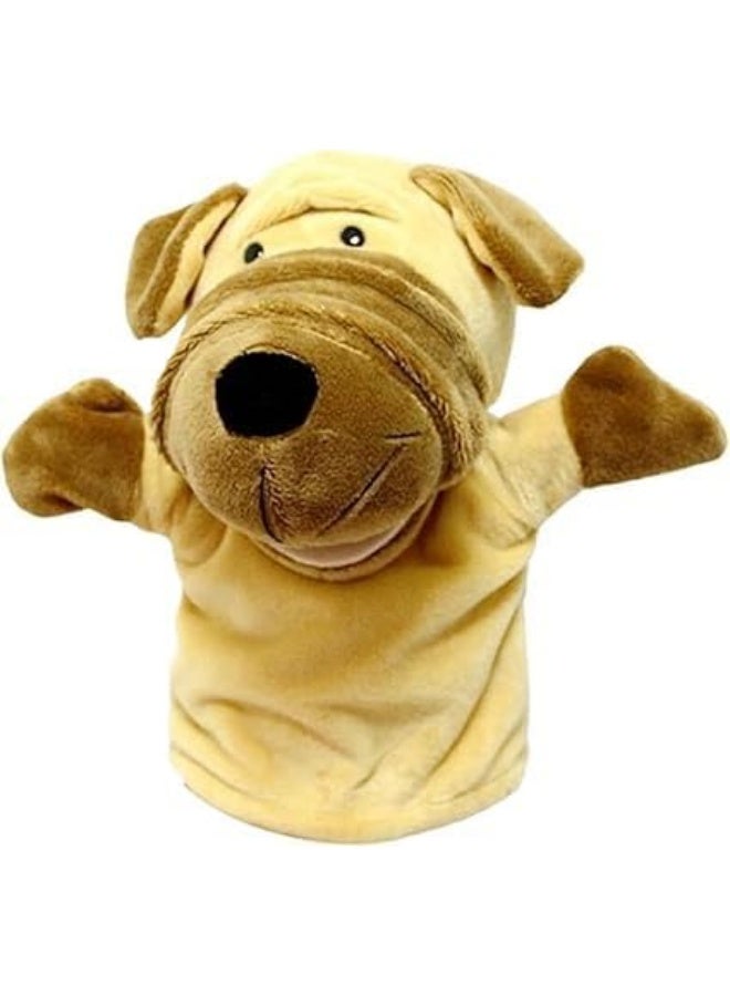 Farm Animal Hand Puppet Soft Plush with Movable Mouth and Arms for Storytelling, Role Playing and Preschool Teaching, Interactive Learning Doll for Friends Educational and Fun Birthday Gift (Dog) - Image 1