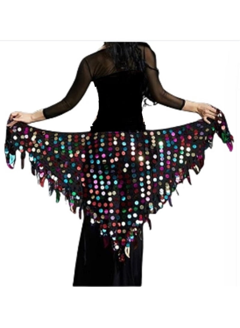 Women's Belly Dancing Belt Colorful Waist Chain Belly Dance Hip Scarf Belt  - Image 1