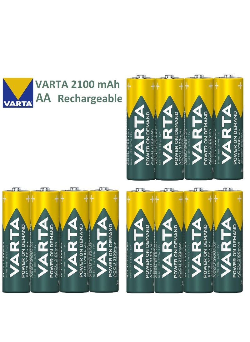 فارتا بطارية AA قابلة لإعادة الشحن من نوع Ni-Mh، 12 قطعة، 2100 مللي أمبير في الساعة - Image 1