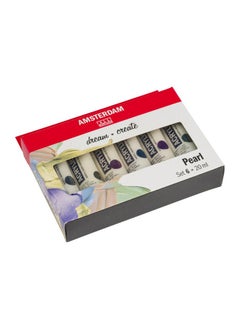AMSTERDAM Acrylic Standard Series Paint Set 6X20Ml Pearl  - Image 3
