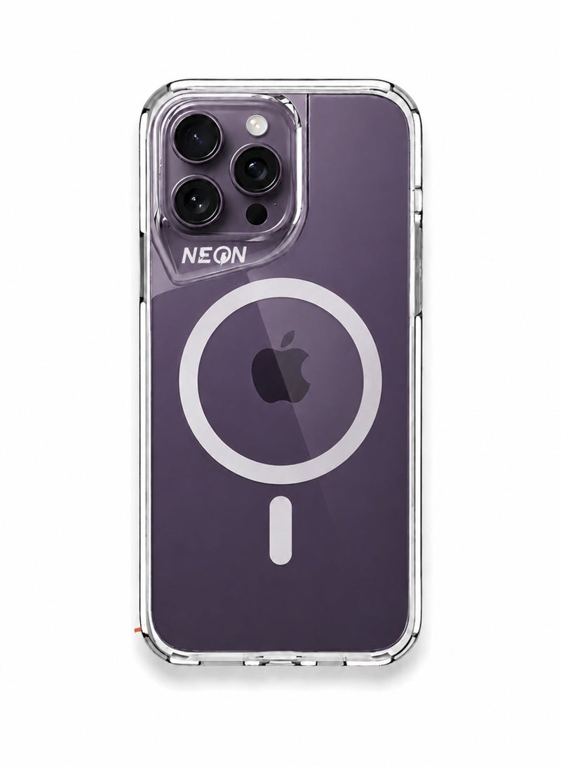 iPhone 14 Pro Max, Shockproof Case, Anti-Scratch Magnetic Protective Cover with MagSafe Wireless Charging, Made of High-Quality TPU - Clear