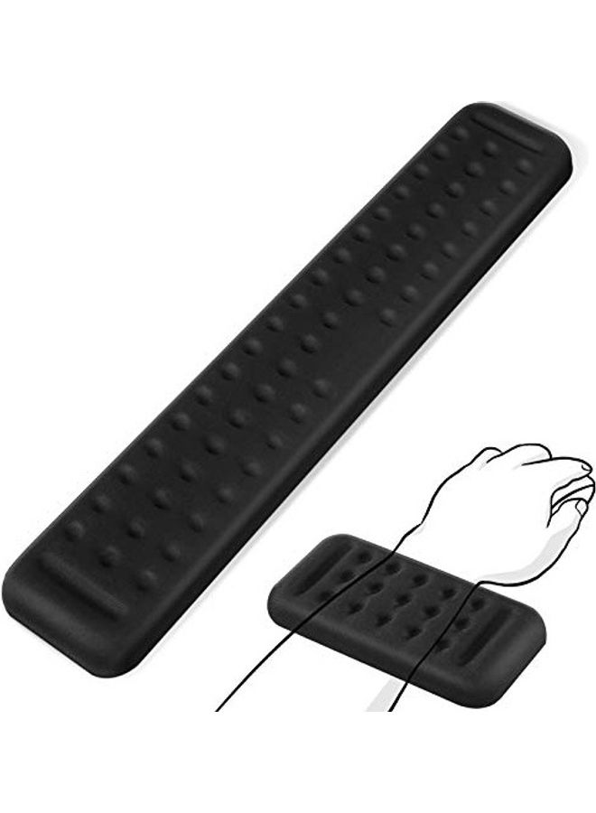 إسكدنيا طقم مسند معصم للماوس ولوحة المفاتيح مزين بطبعة مكون من قطعتين أسود - Image 1