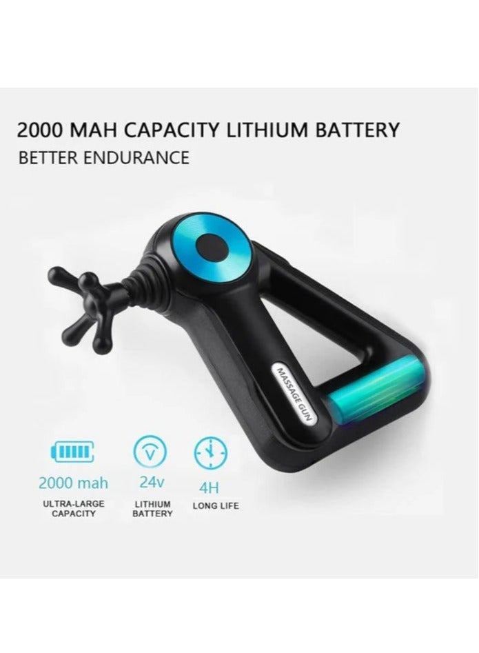 TIGER Deep Tissue Massage Gun for Back, Neck & Muscle Pain Relief – Powerful Percussion Massager with Multiple Speed Levels & Interchangeable Heads – Quiet, Portable & Rechargeable for Home, Gym & Office Use - Image 4