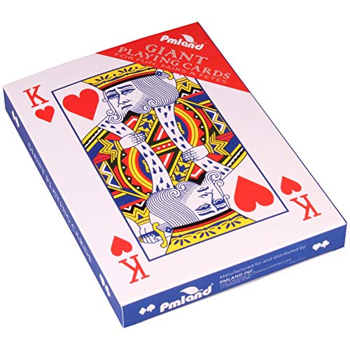 PMLAND Giant 5 x 7 Inch Large Poker Index Playing Cards - Image 1