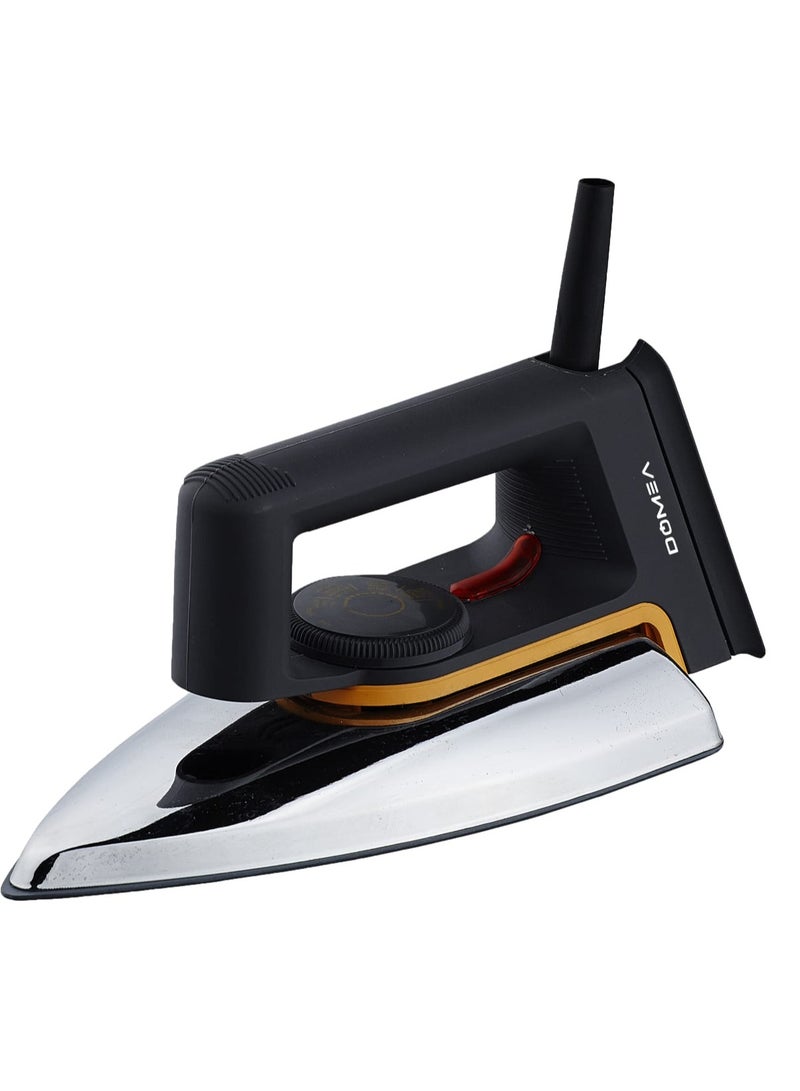 DOMEA Light Weight Dry Iron With Non-Stick Teflon Coating Plate| Adjustable Thermostat | Elegant Design, Suitable For All Cloth Types, For Fast Ironing, Home Indoor Use | 1000 Watts, 2 Years Warranty - Image 1