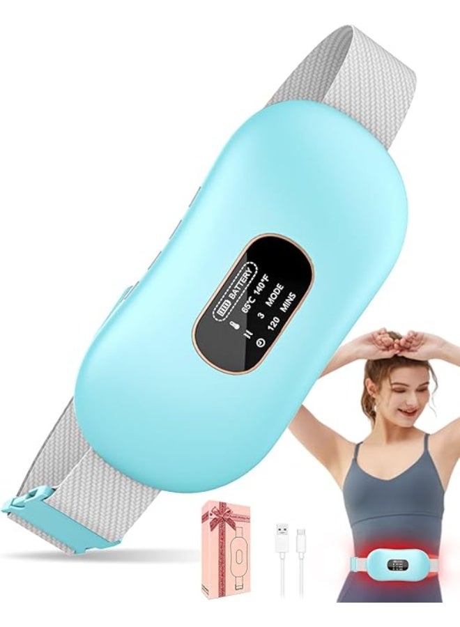 جهاز تخفيف آلام الدورة الشهرية الكهربائي - حزام تدفئة محمول يعمل بالشحن USB - كمادة لاسلكية مريحة للبطن والظهر (هدية مثالية للفتيات والنساء) - Image 1