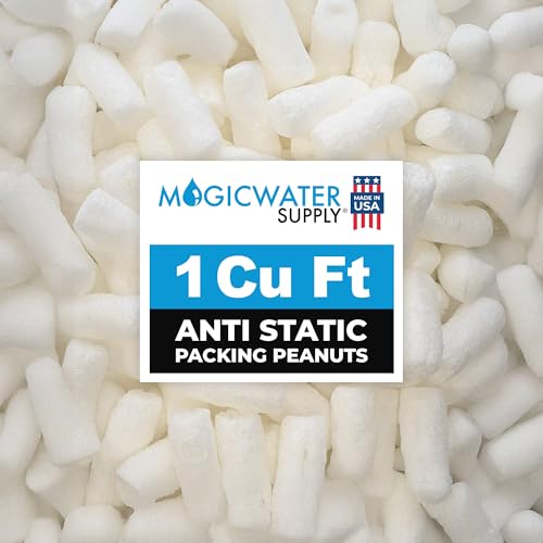 MagicWater Supply MagicWater Packing Peanuts for Shipping - 1 Cu Ft - Bio Tube Recycled Compostable & Biodegradable Void Filler - Cushion for Shipping Packaging - Dust-Free & Abrasion Resistant - Non Styrofoam - Image 1