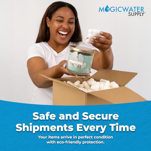 MagicWater Supply MagicWater Packing Peanuts for Shipping - 1 Cu Ft - Bio Tube Recycled Compostable & Biodegradable Void Filler - Cushion for Shipping Packaging - Dust-Free & Abrasion Resistant - Non Styrofoam - Image 5