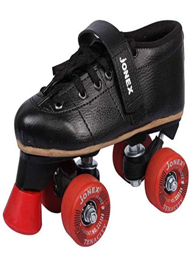 JJ Jonex Shoe Skates, Shoe Skates for Kids, Fix Body Shoe Skates (4 UK/Ind, Black- Tenacity)