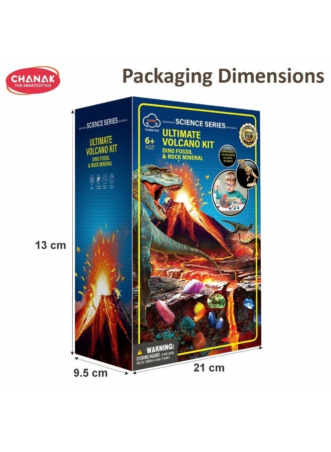 Chanak Ultimate Volcano Science Kit For Kids, Diy Erupting Volcano With Dino Fossil & Rock Mineral Dig Kit Educational Stem Toy For Boys & Girls Learn Geology, Chemistry & Paleontology - Image 2