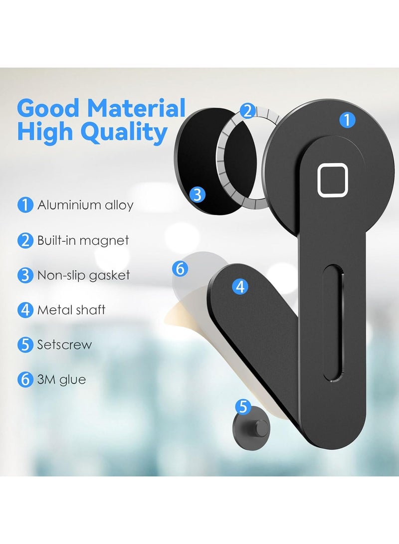 Beauenty Magnetic Phone Holder for Laptop Designed for iPhone 14/13 / 12 Series, Adjustable Phone Monitor Side Mount, Slim Portable Foldable Computer Expansion Bracket (Black) - Image 4