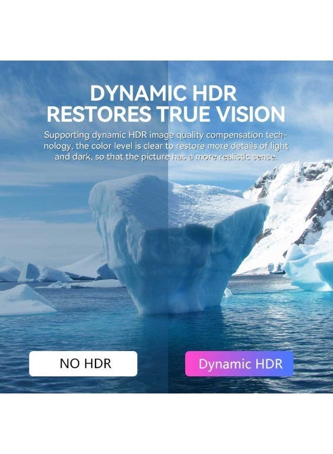 فيج جيج كابل مضفر فائق السرعة 8K HDMI 2.1 - 48 جيجابت في الثانية، 8K بتردد 60 هرتز، 4K بتردد 120/144 هرتز، eARC، HDR، VRR، ALLM، QFT، QMS، Dolby Vision، Atmos رمادي فضي 5 متر - Image 5