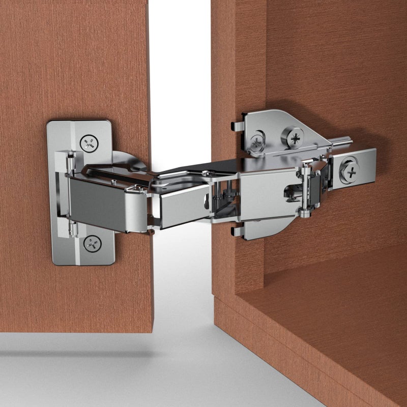 Chibery 2 Pack 165 Degree Lazy Susan Hinge Face Frame CLIP ON Plate for Easy Installation Soft Close Multipivot Concealed hardware for Corner Kitchen Cabinet Cupboard Folded Folden Door Closets