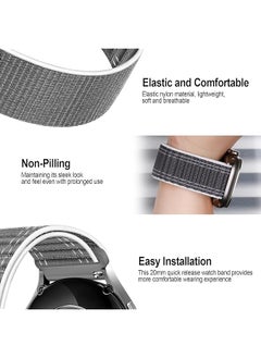 erorex Compatible With Samsung Galaxy Watch 7 6 5 4 Fe Band 40Mm 44Mm Galaxy Watch 6 4 Classic Galaxy Watch 5 Pro Sport Strap Vivoactive 5 3 Venu 2 Plus Loop 20Mm Nylon Strap Women Men Dark Blue  - Image 5