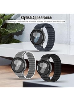 erorex Compatible With Samsung Galaxy Watch 7 6 5 4 Fe Band 40Mm 44Mm Galaxy Watch 6 4 Classic Galaxy Watch 5 Pro Sport Strap Vivoactive 5 3 Venu 2 Plus Loop 20Mm Nylon Strap Women Men Dark Blue  - Image 2