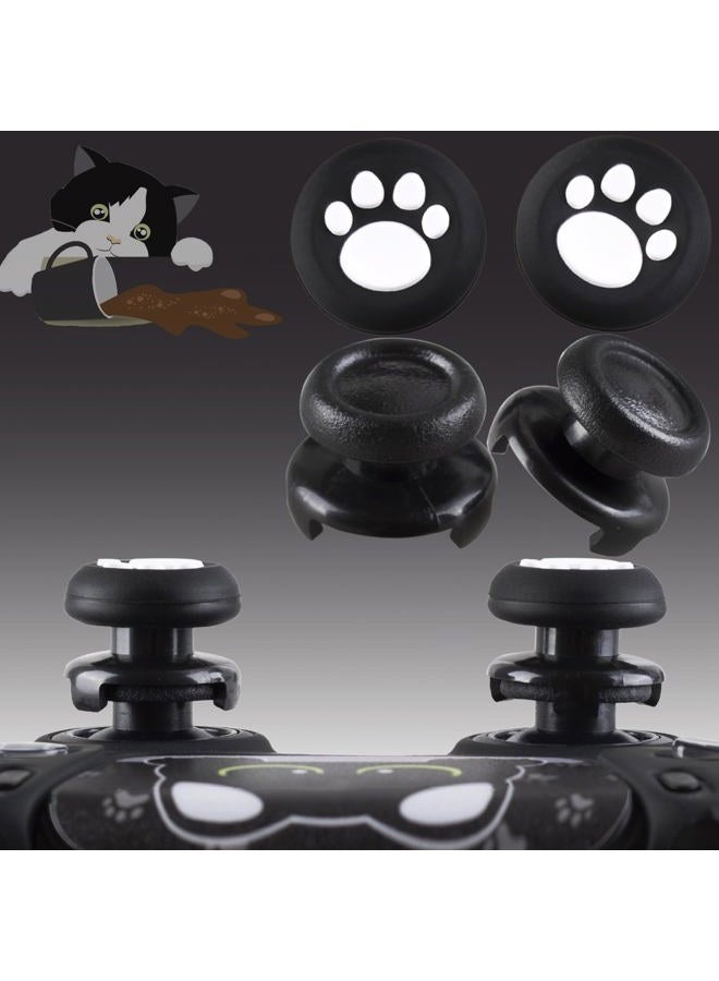 PlayRealm Silicone Skin Cover Sticker x 1 & Extender Grips x 2 for PS5 Controller Cats Black - Image 2